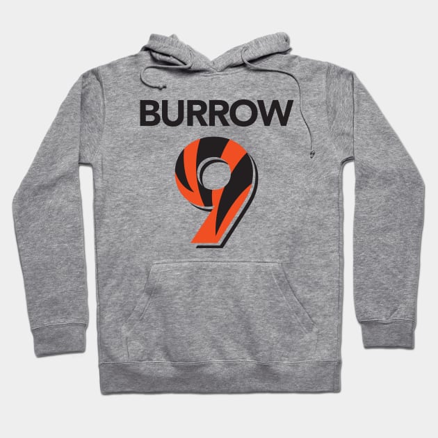 Joe Burrow CIN #9 Hoodie by BinarySunset